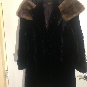 Low cut mink coat